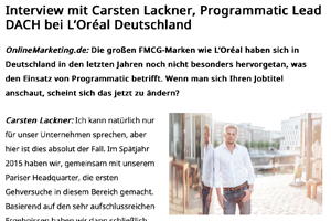 Carsten Lackner in the OnlineMarketing.de Interview